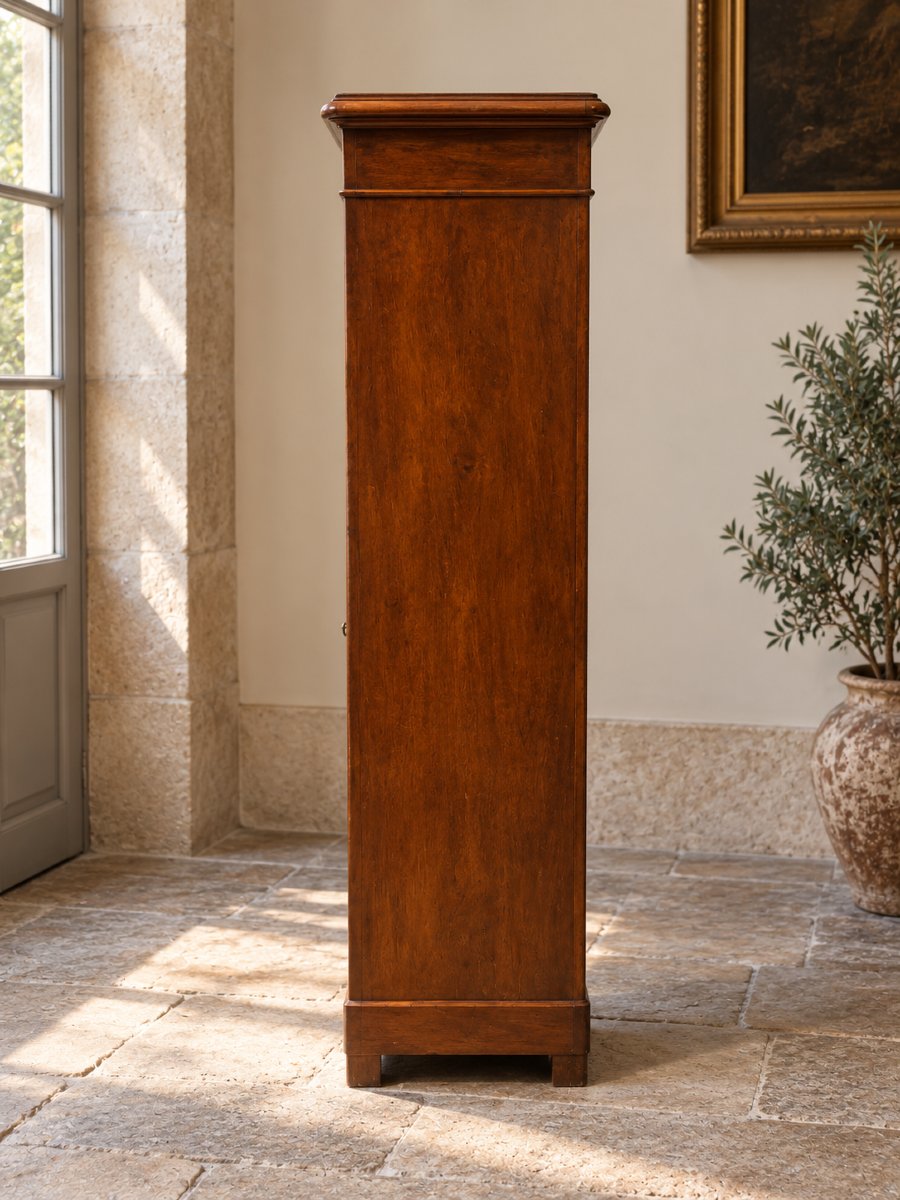 Petit cartonnier en acajou de Cuba et cuir — Époque Louis-Philippe, milieu du XIXᵉ siècle-photo-2