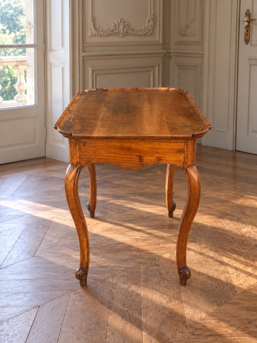 Small Cabaret Table With A Fixed Cherry Wood Top — Louis XV Period, France-photo-3
