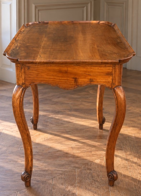 Small Cabaret Table With A Fixed Cherry Wood Top — Louis XV Period, France-photo-1