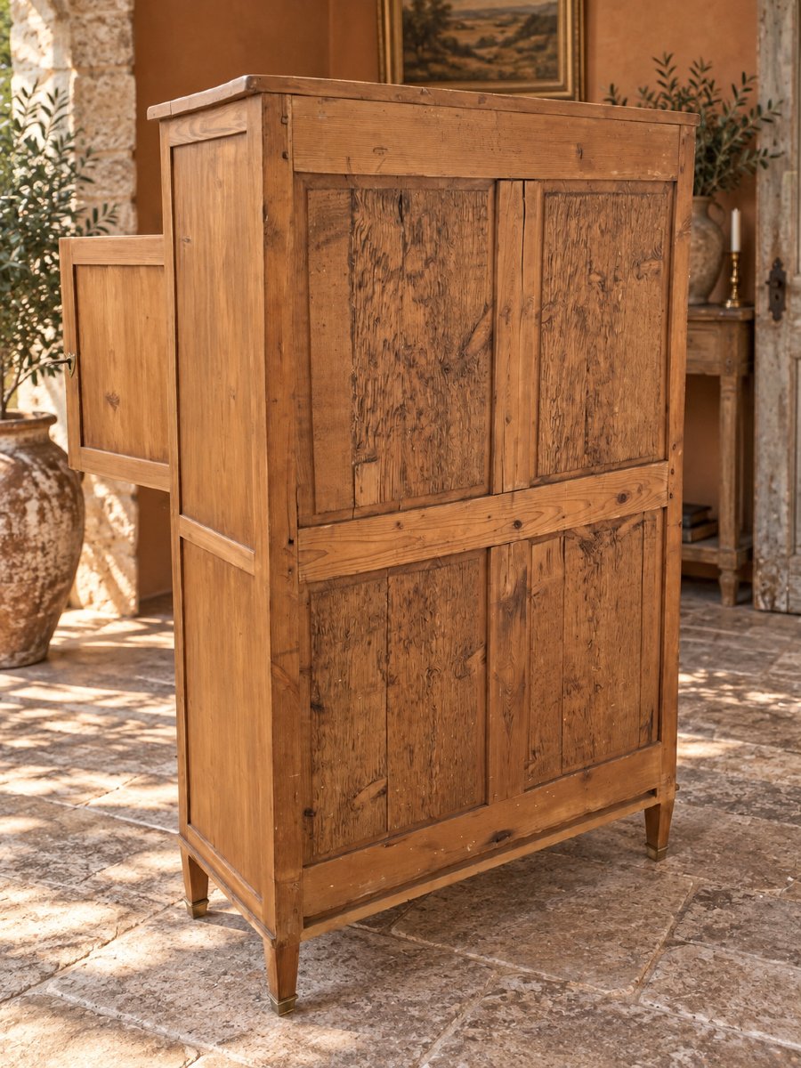 Louis XVI-style Fir Wood Secretary Desk – 18th Century-photo-4
