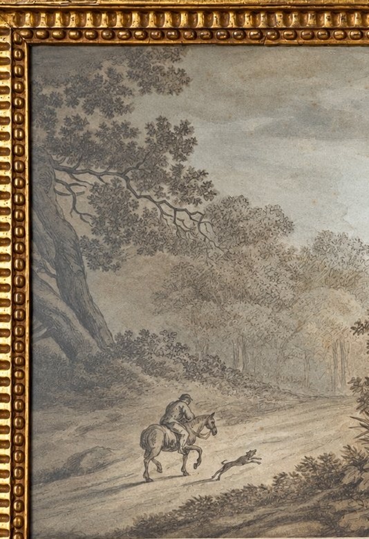 Le Doux — “la Barrière De Reuilly,” A Landscape Wash Dated 1812-photo-2
