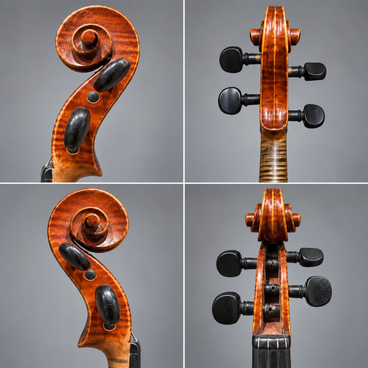 French 4/4 Violin By Gustave Villaume, Nancy, 1945 – Guarnerius Del Gesù Model-photo-4