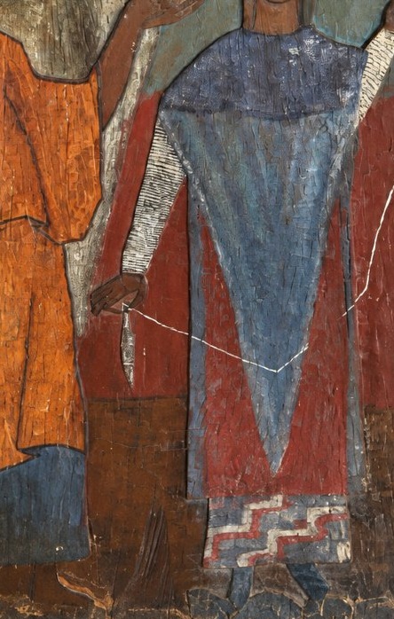 Panneau orphelin de triptyque, Moines fileurs, vers 1950-photo-3