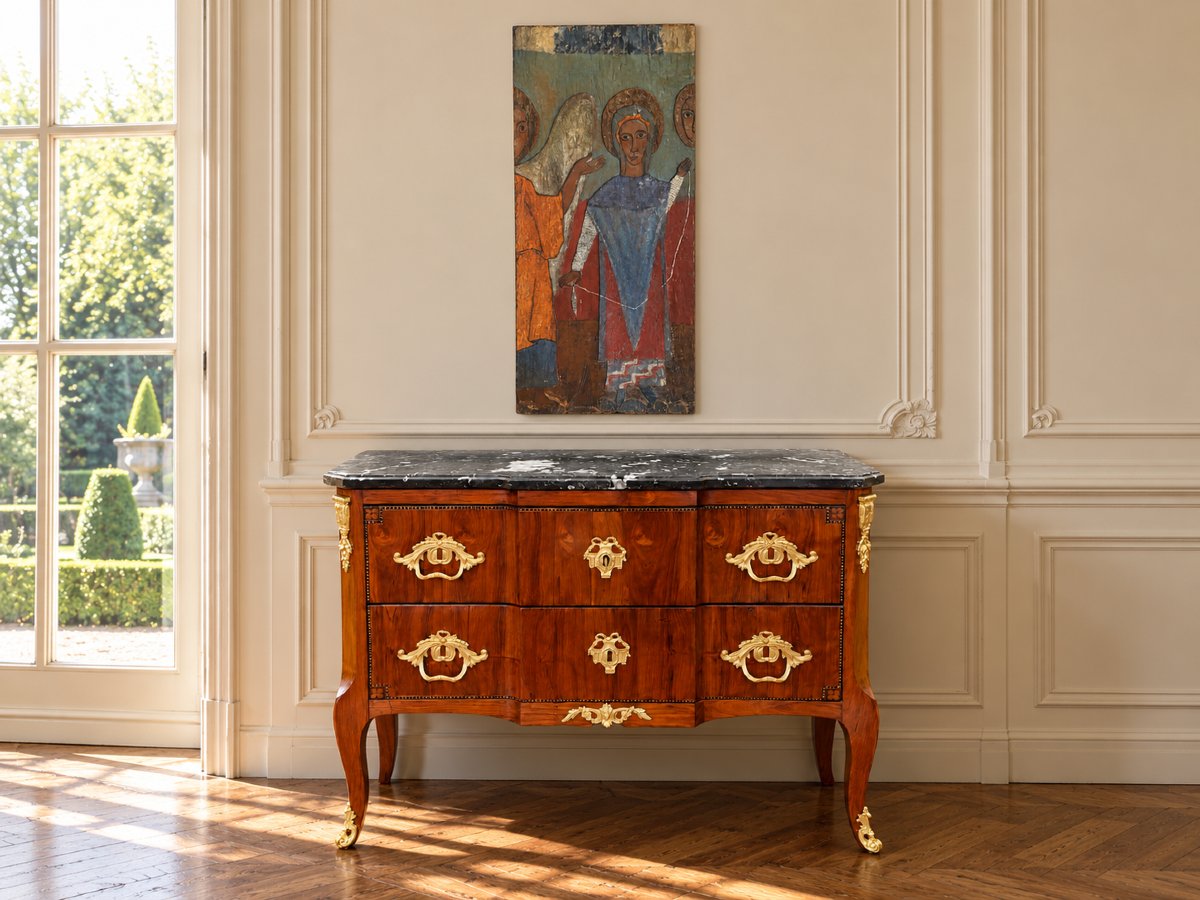 Panneau orphelin de triptyque, Moines fileurs, vers 1950-photo-4