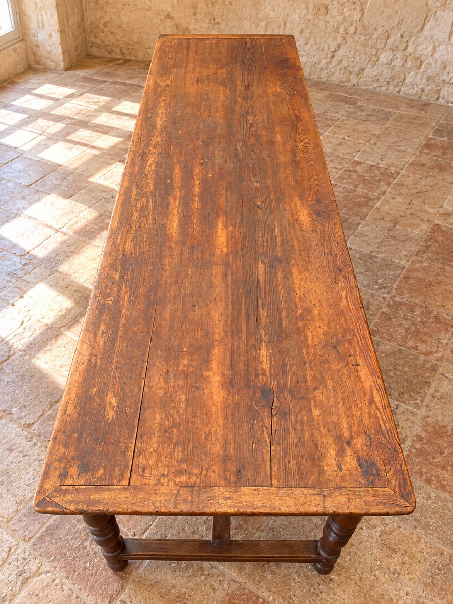 18th-century Monastery Dining Table Made Of Fir-photo-2