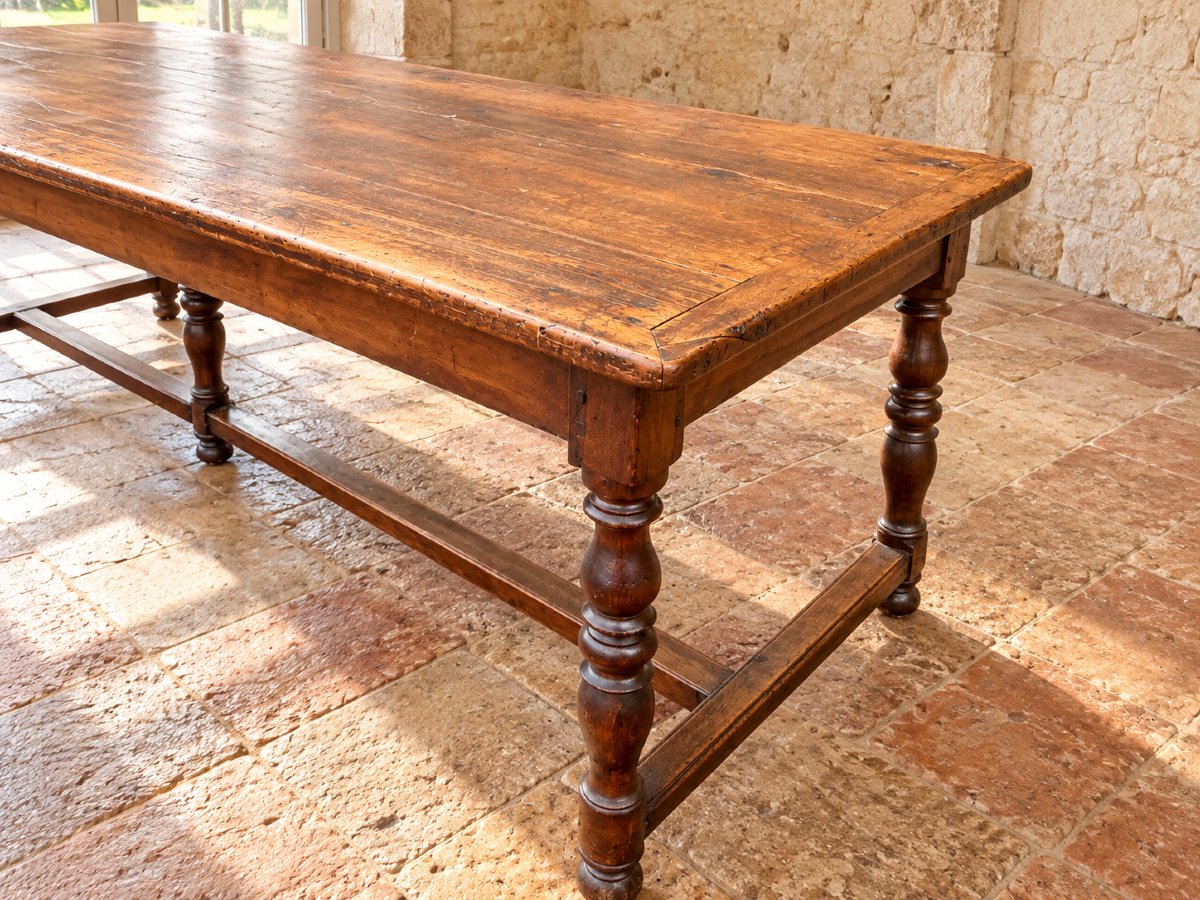 18th-century Monastery Dining Table Made Of Fir-photo-4