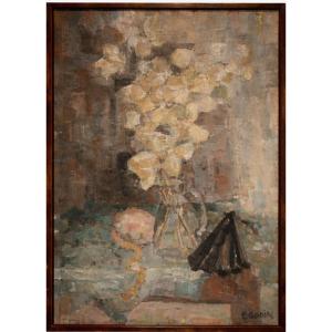 Nature morte au bouquet -GODIN-