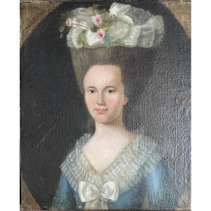 Portrait d élégante 18 Th 