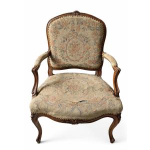 Louis XV Period Fauteuil à La Reine - Probably Parisian Work, XVIIIᵉ Century