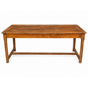 table de ferme en bois fruitier, travail ancien du XVIII