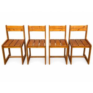 Set Of Four Chairs Attributed To André Sornay – Lyon – Circa 1960