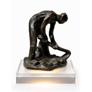 Aimé-Jules Dalou (1838-1902) Le Paysan à la binette (ou Bineur debout) Bronze à la cire perdue,