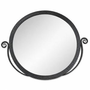 Art Deco Mirror In Hammered Wrought Iron – France, Circa 1925–1930