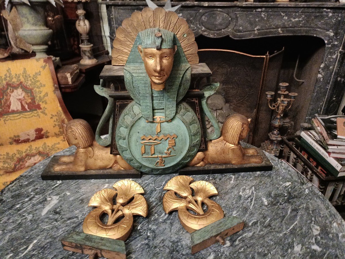 Sculpture Bois . Egyptomania. XIX Siècle.