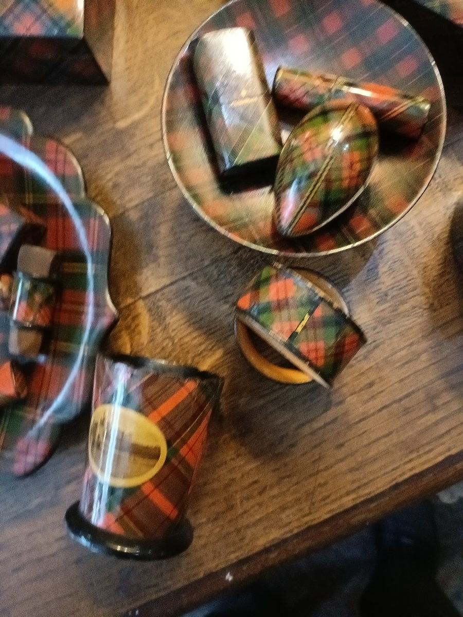 Lot Of Tartan Ware Objects-photo-2