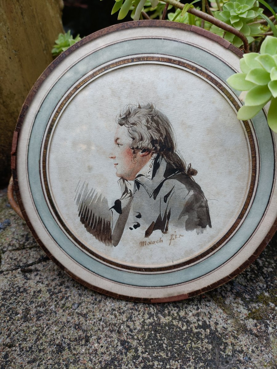 Pair Of Late 18th Century Watercolor Drawings -photo-3