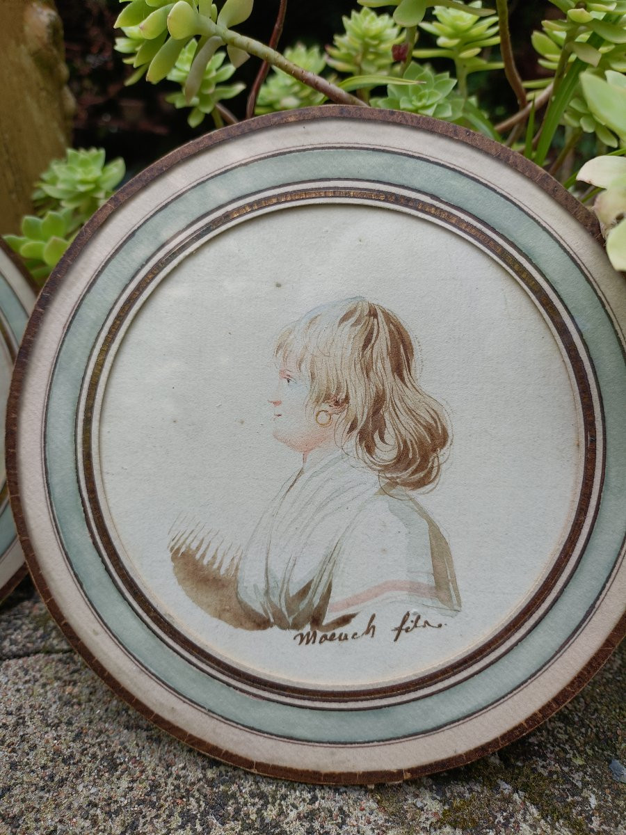 Pair Of Late 18th Century Watercolor Drawings -photo-4