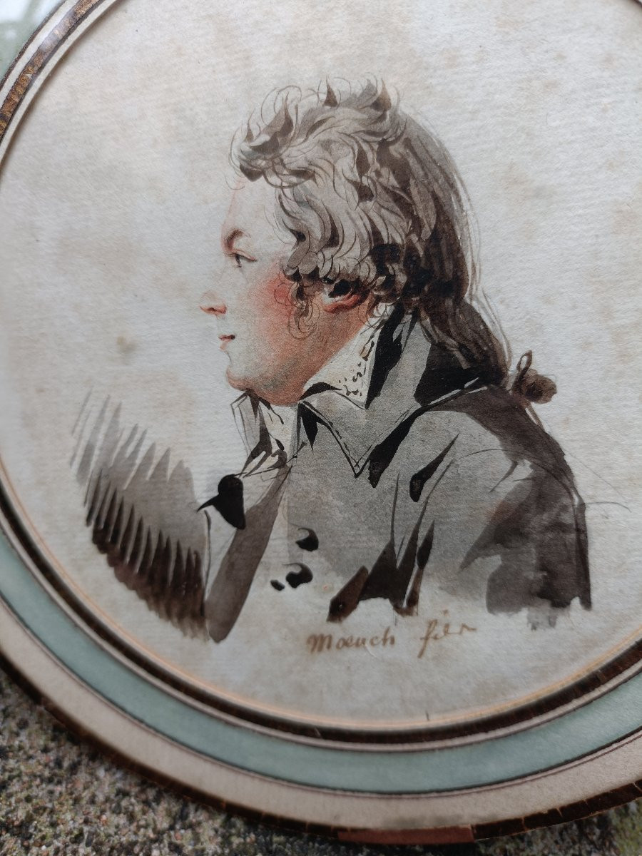 Pair Of Late 18th Century Watercolor Drawings -photo-1