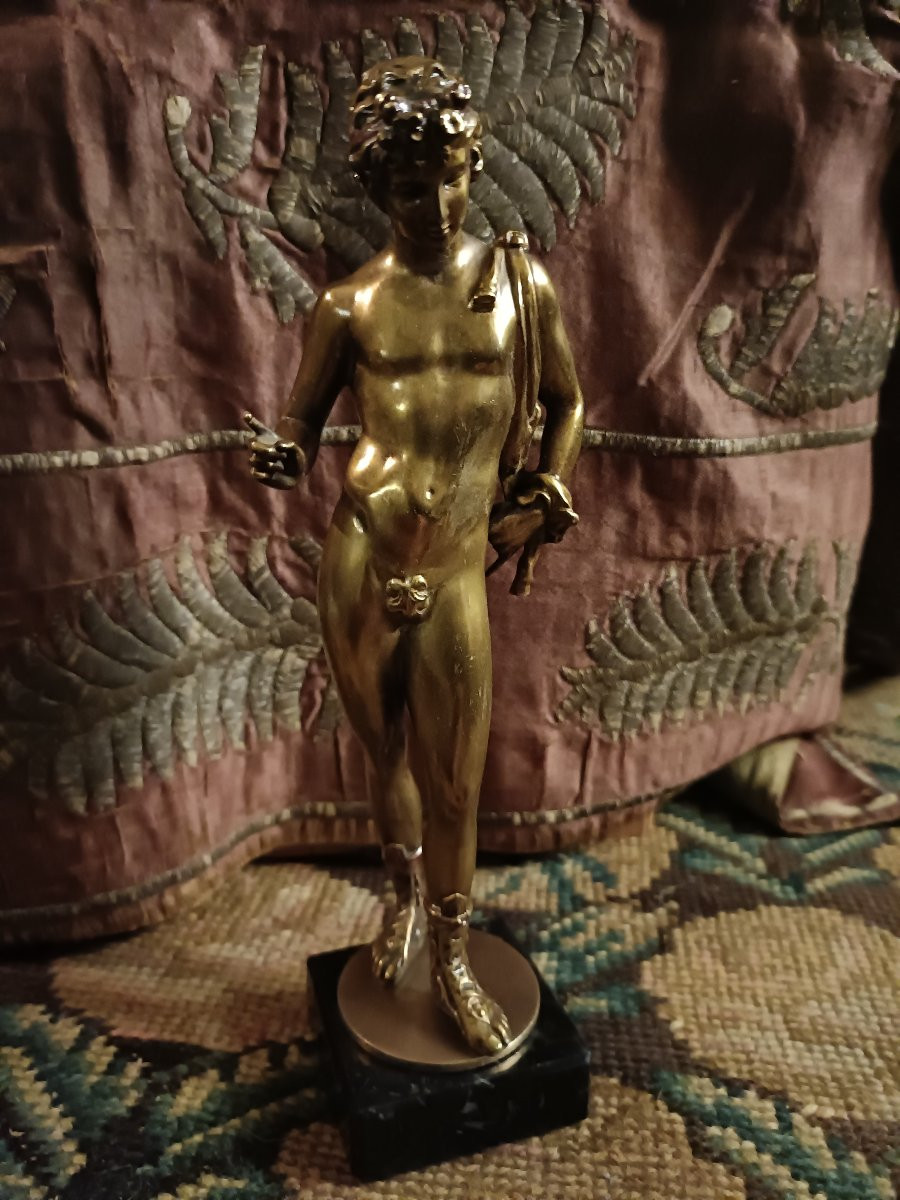 Statuette bronze Narcisse Grand Tour-photo-3