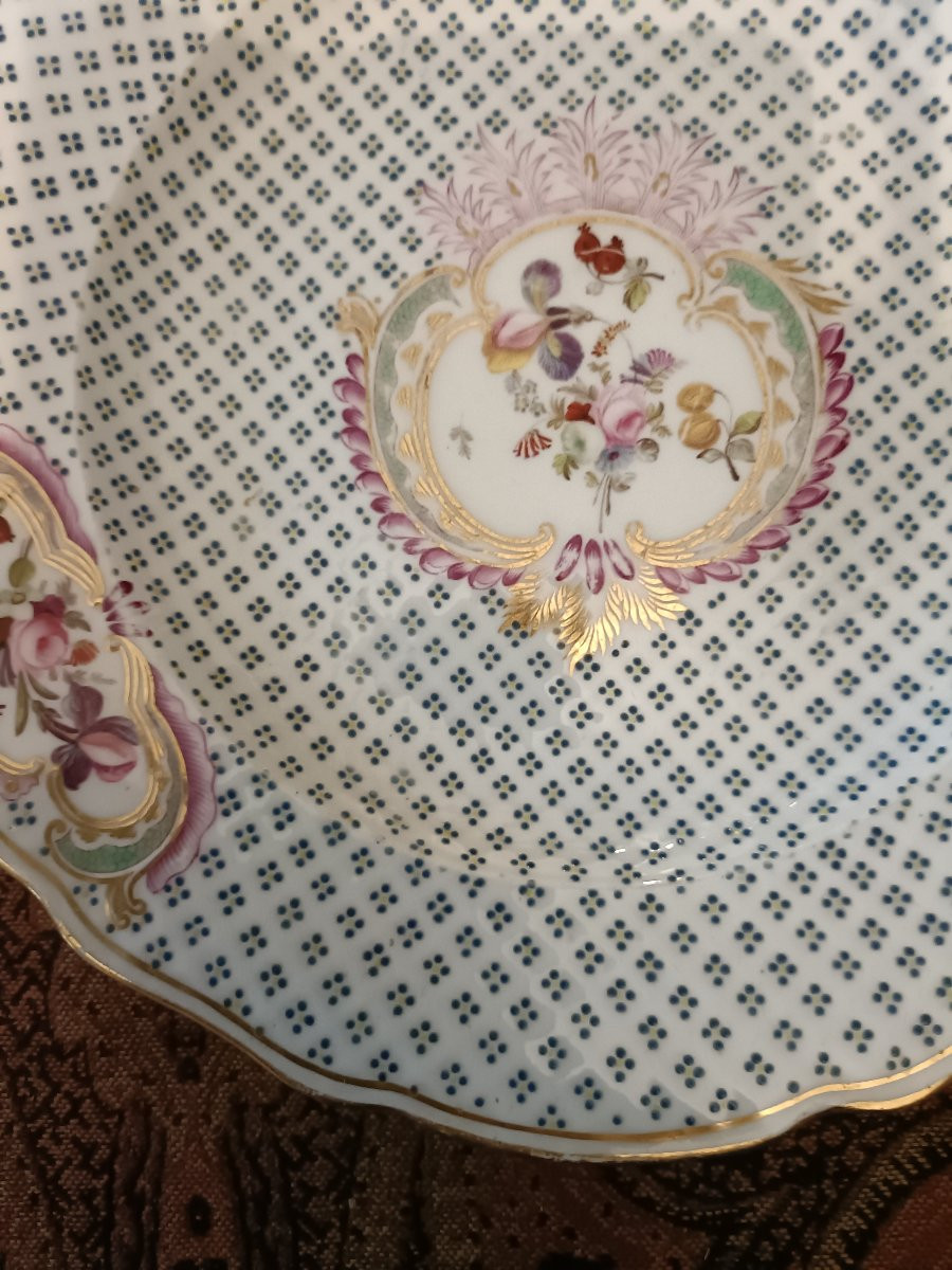 Lot de 3 assiettes porcelaine de Paris XIX siecle-photo-1