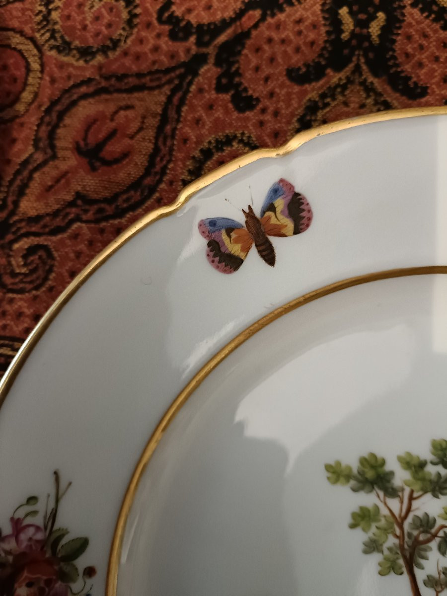 Lot de 3 assiettes porcelaine de Paris XIX siecle-photo-6