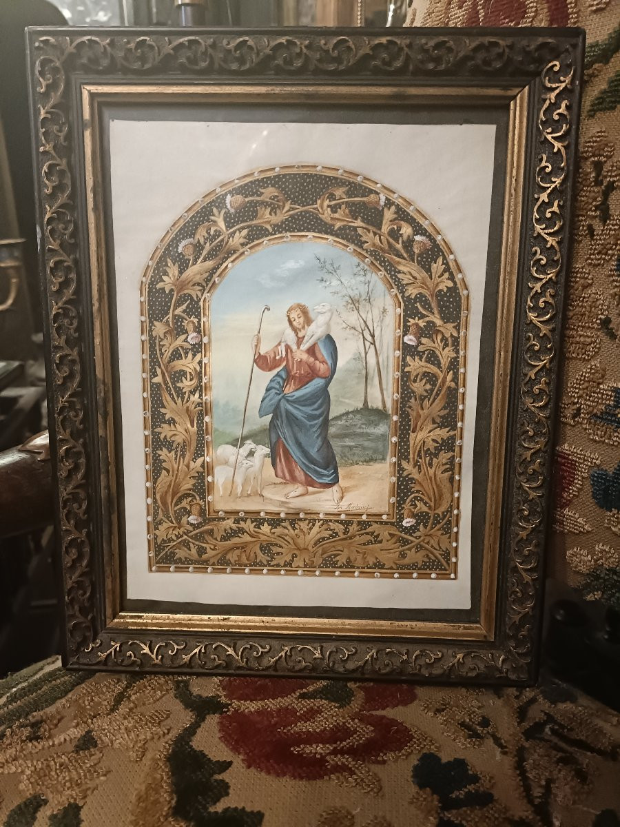 Illuminated Manuscript On Vellum. 19th Century -photo-3