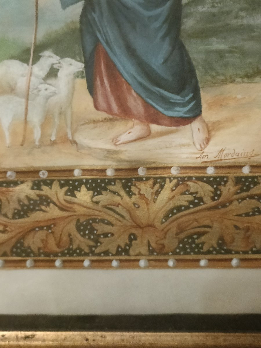 Illuminated Manuscript On Vellum. 19th Century -photo-2