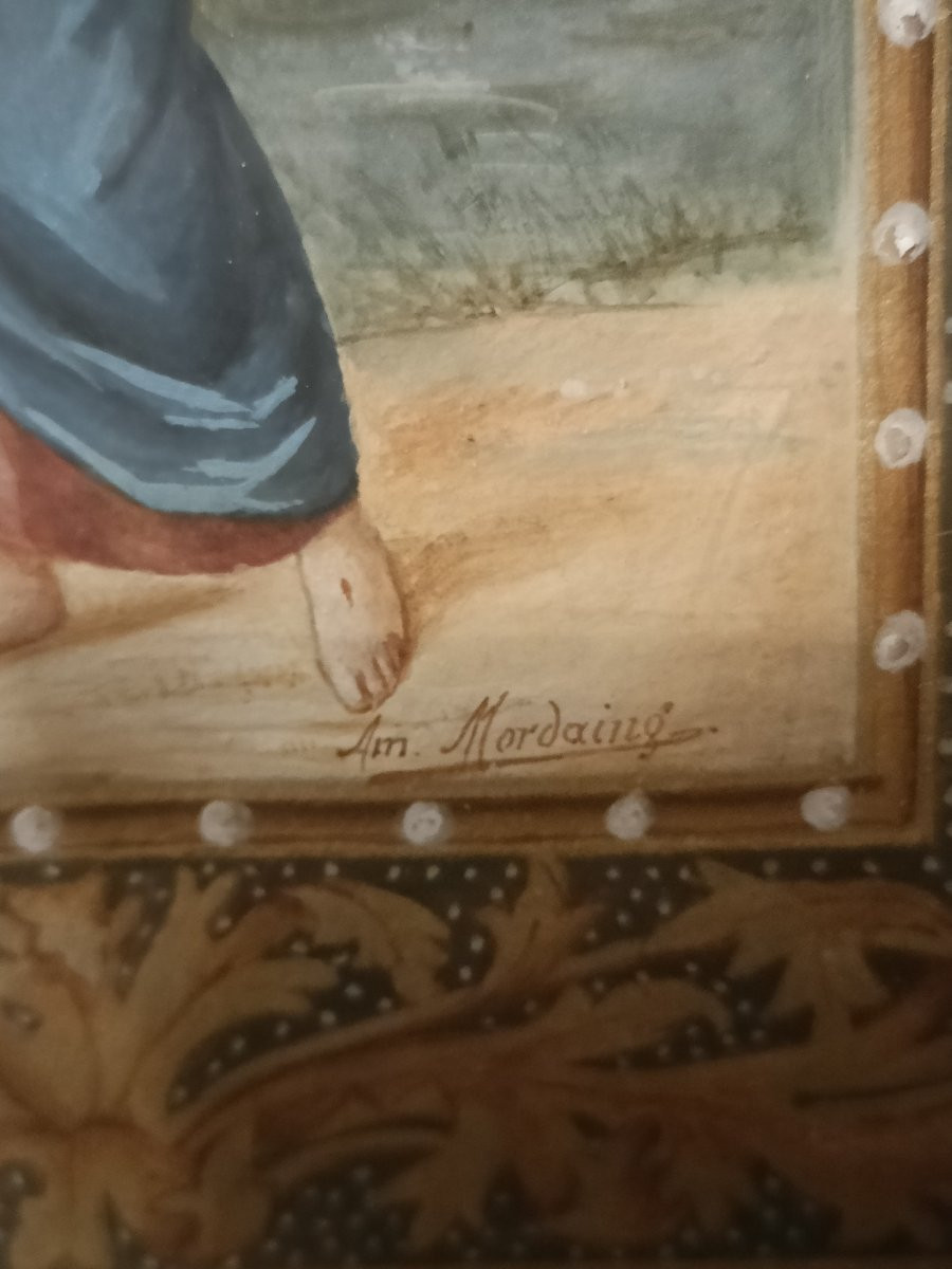 Illuminated Manuscript On Vellum. 19th Century -photo-5