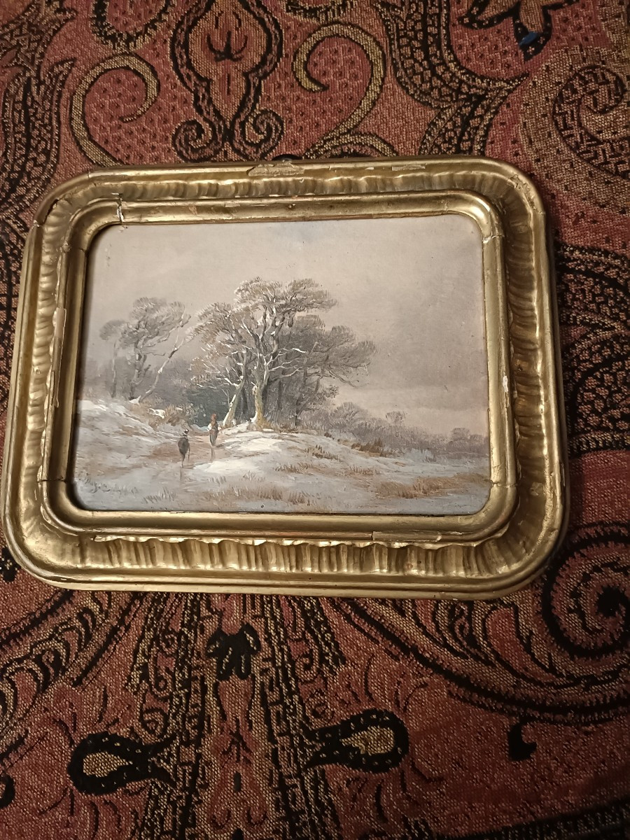 Snowy Landscape. Hsc 19th Century.