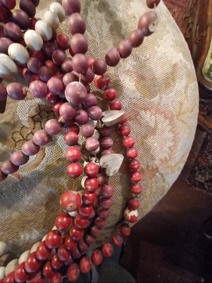 Set Of 13 Wooden Bead Necklaces-photo-2