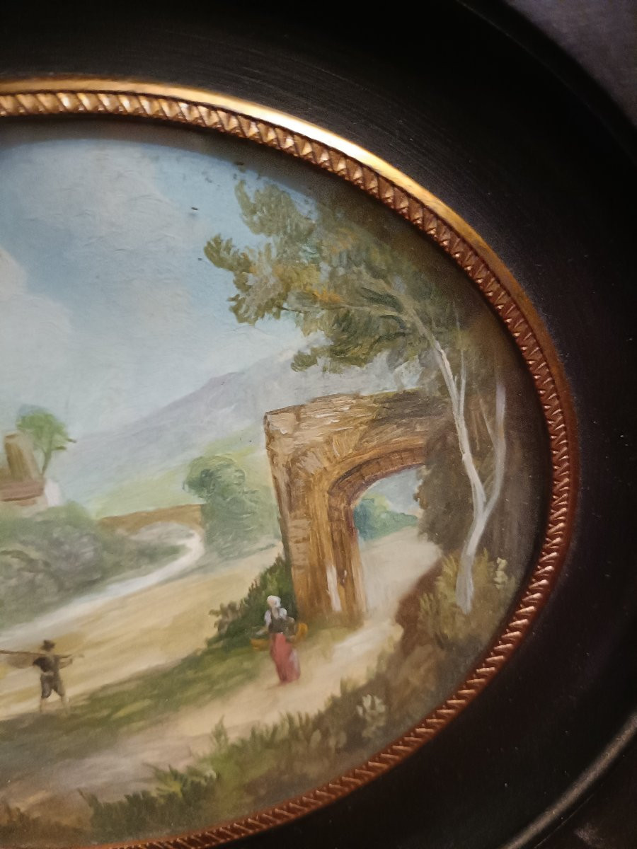 Gouache Landscape, Early 19th Century-photo-3