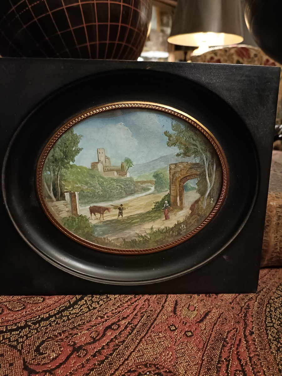 Gouache Landscape, Early 19th Century