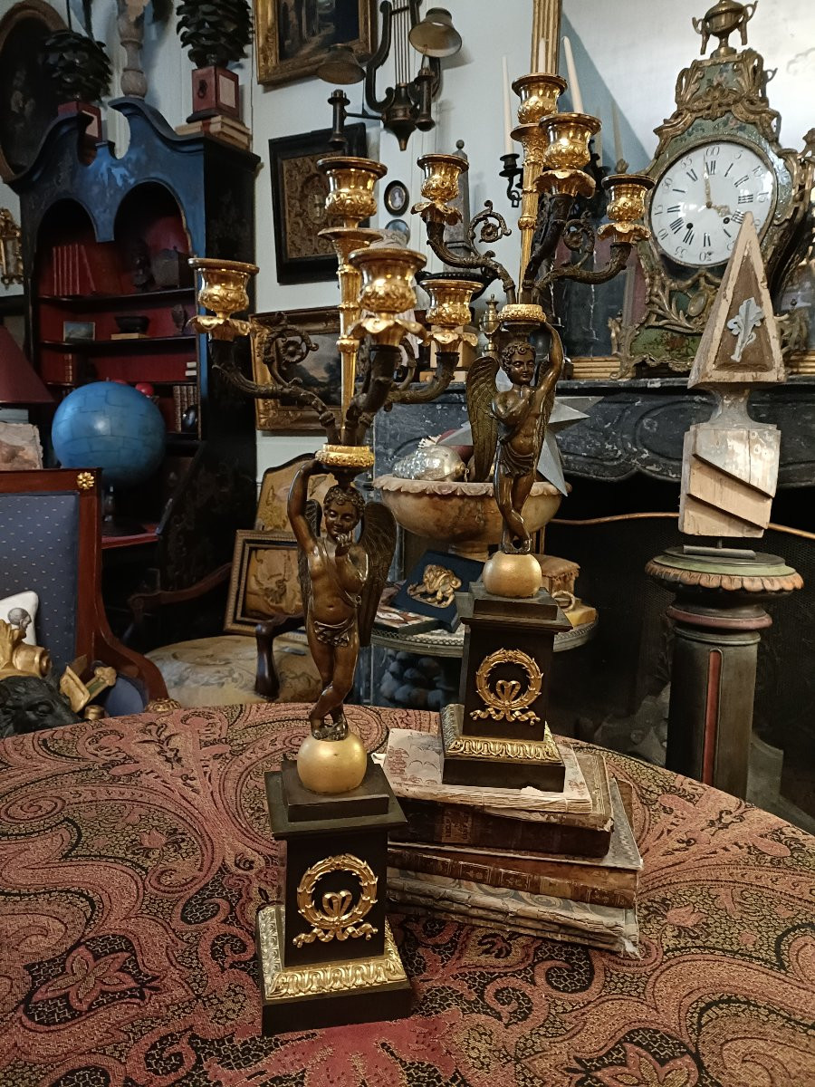 Paire candélabres Empire-photo-4