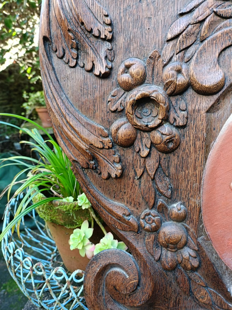 19th Century Carved Wooden Panel -photo-2