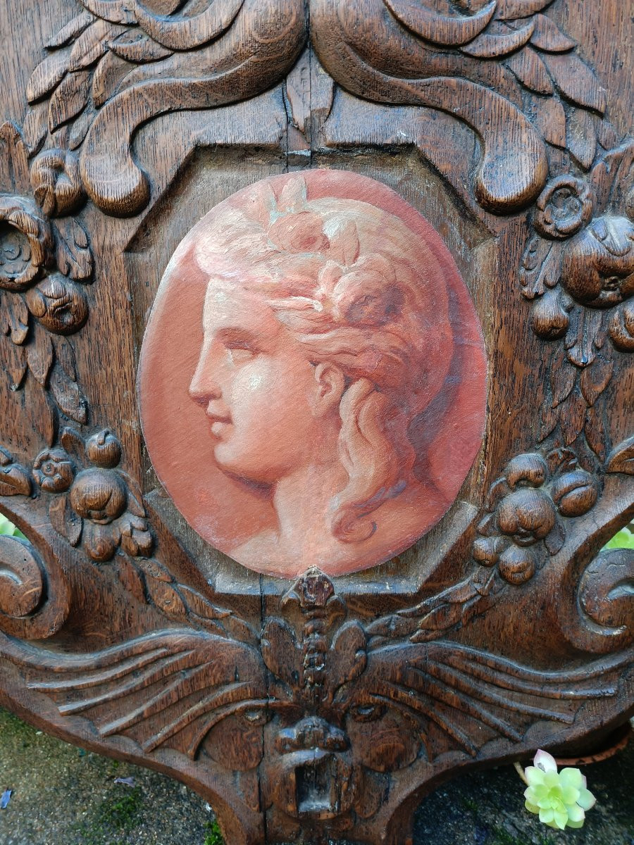 19th Century Carved Wooden Panel -photo-4