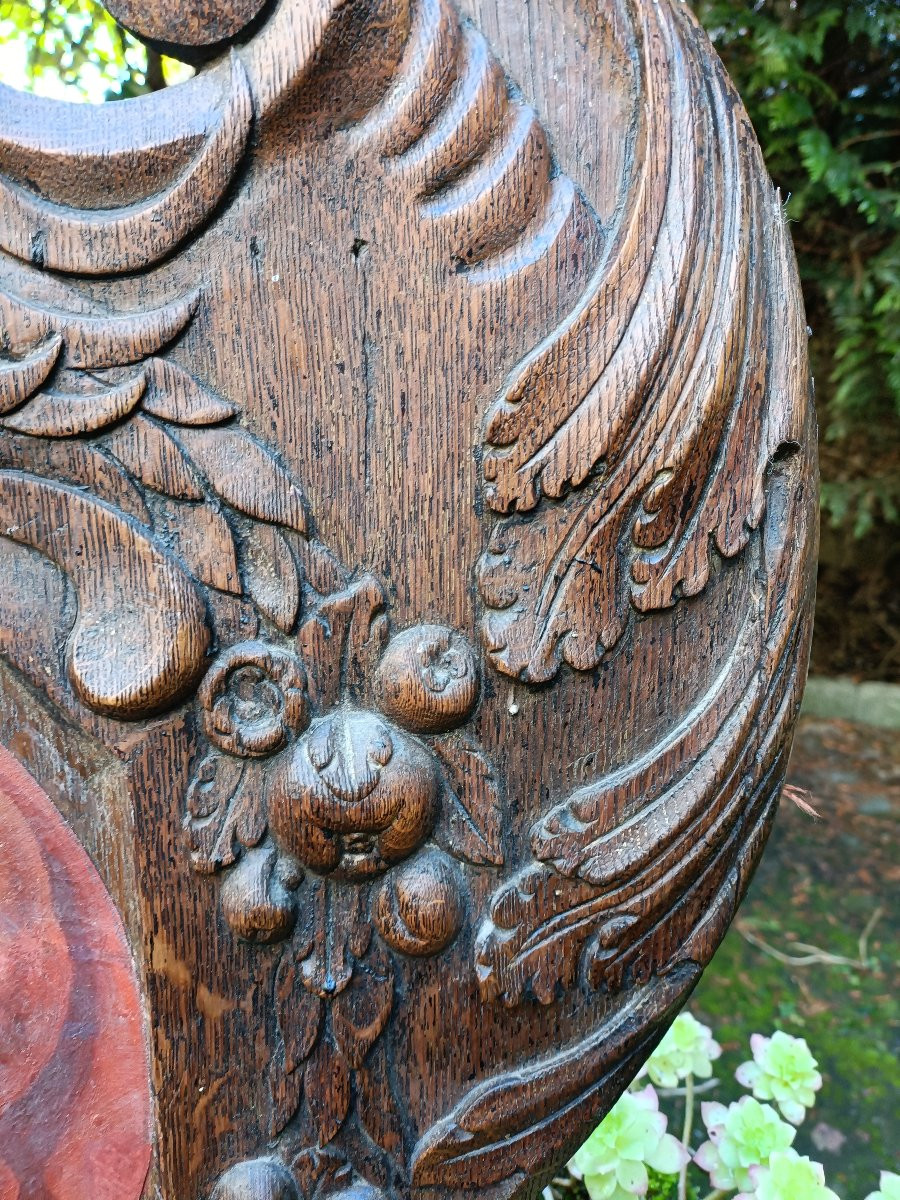 19th Century Carved Wooden Panel -photo-2