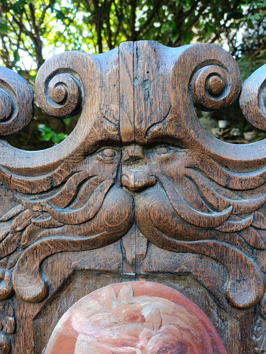 19th Century Carved Wooden Panel -photo-3