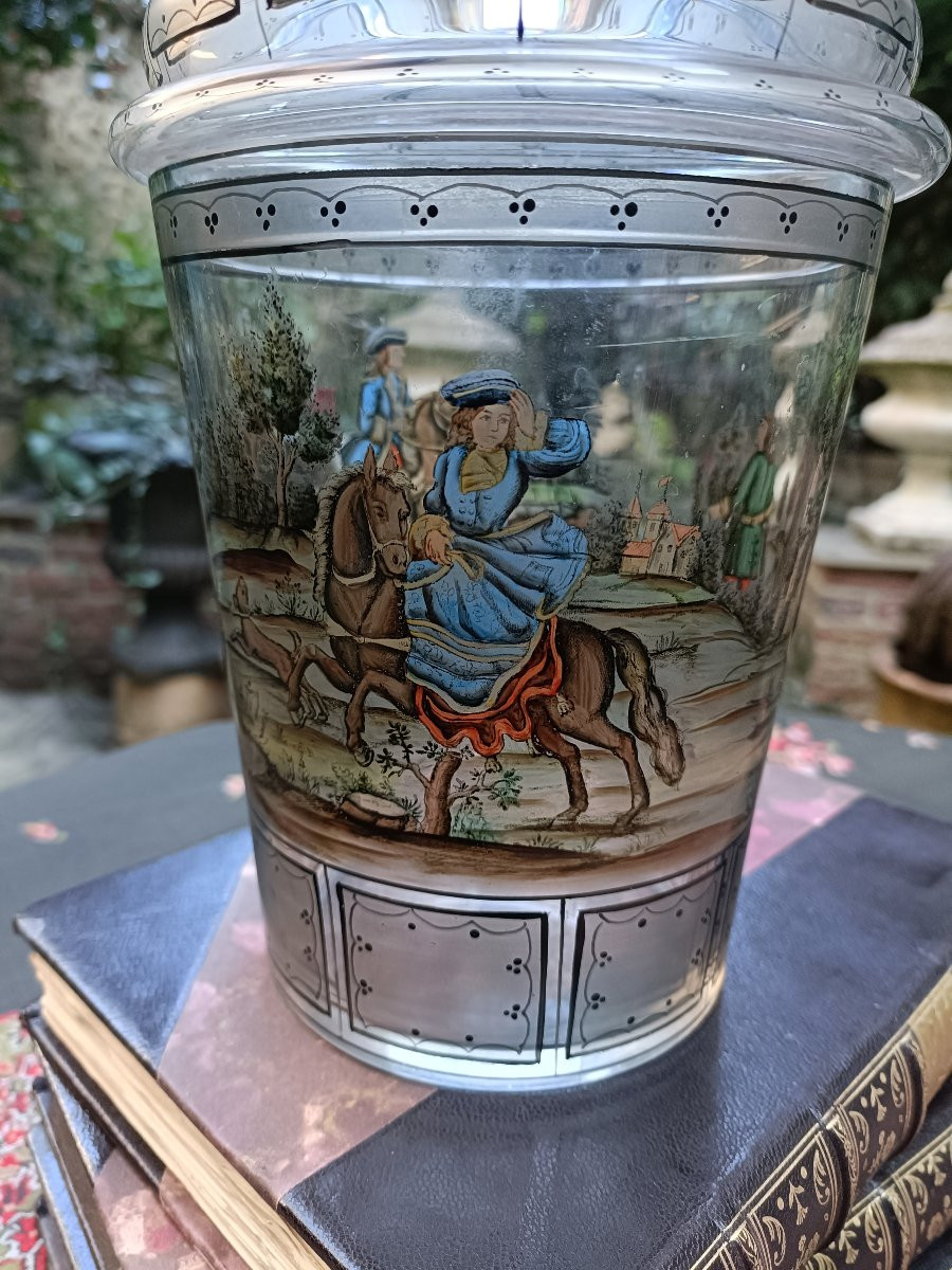 Verre couvert émaillé XIX-photo-2