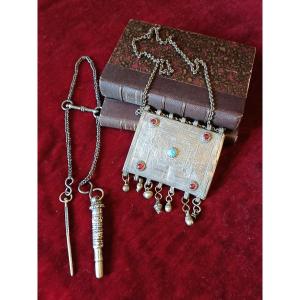 Koranic Box And Kohl Container - Ethnic Silver