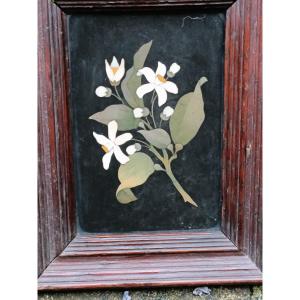 Two Marble Marquetry Pietradura. Late 19th Century