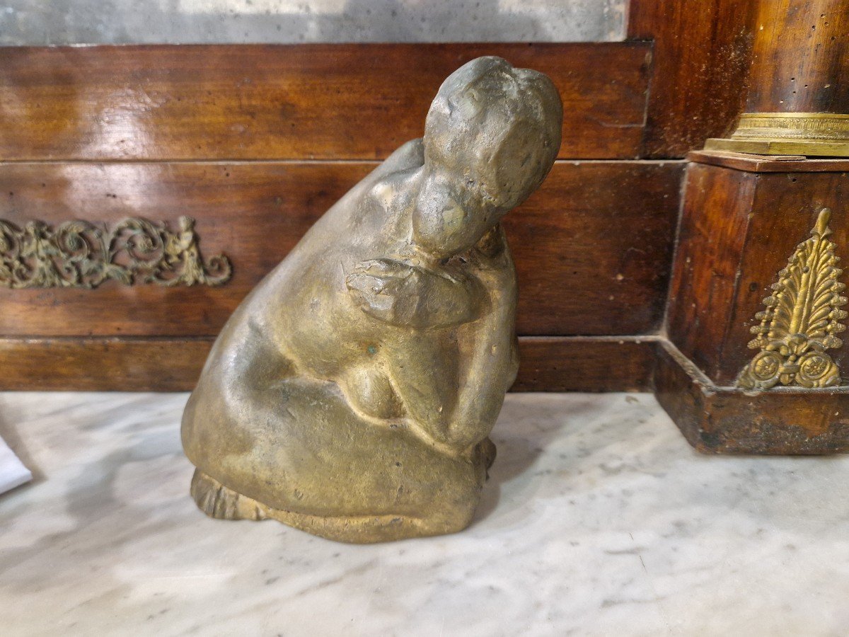 Croquis De Statue En Bronze Signé Assen Peikov-photo-3