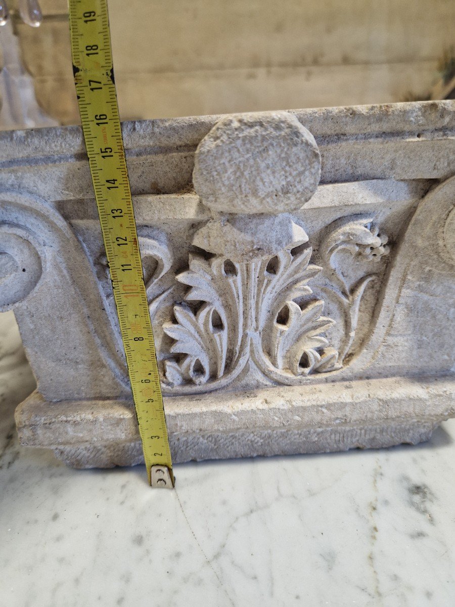  Sculpted Marble Capital, I Think Eighteenth Century, Probably Southern Italy-photo-4