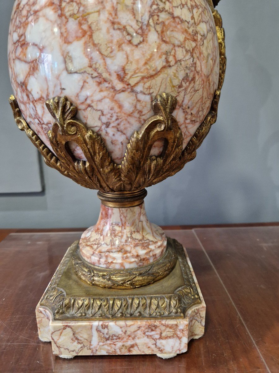 Paire de vases Napoléon III En bronze doré et marbre Seconde moitié du XIXe siècle-Napoléon III-photo-3