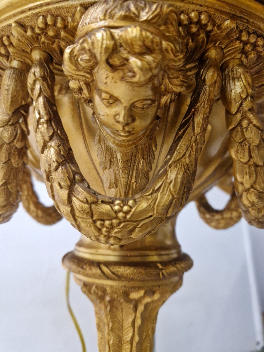 Splendid French Chandelier In Gilded Bronze From The Early Twentieth Century-photo-7