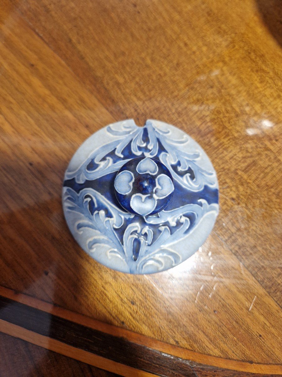 Superbe Théière Art Nouveau W. Moorcroft Florian Ware-photo-5
