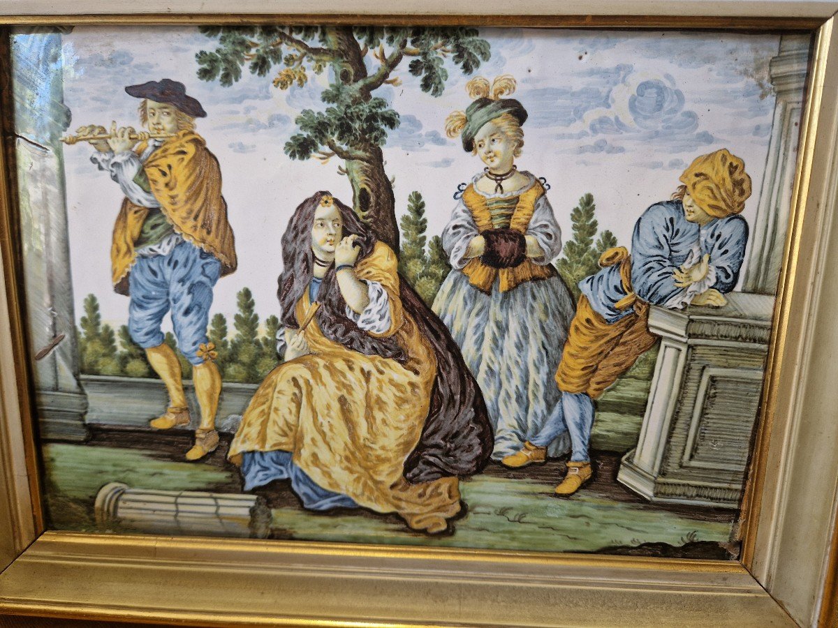 Première Moitié Du XVIIIe Siècle, Mattonella Castelli, Paysage Avec Architecture Et Personnages-photo-4