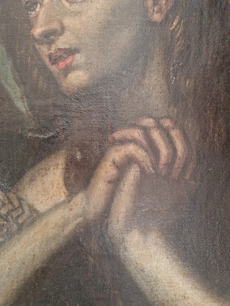 Oil Painting On Canvas Depicting "la Maddalena" Second Half Of The Seventeenth Century -photo-7