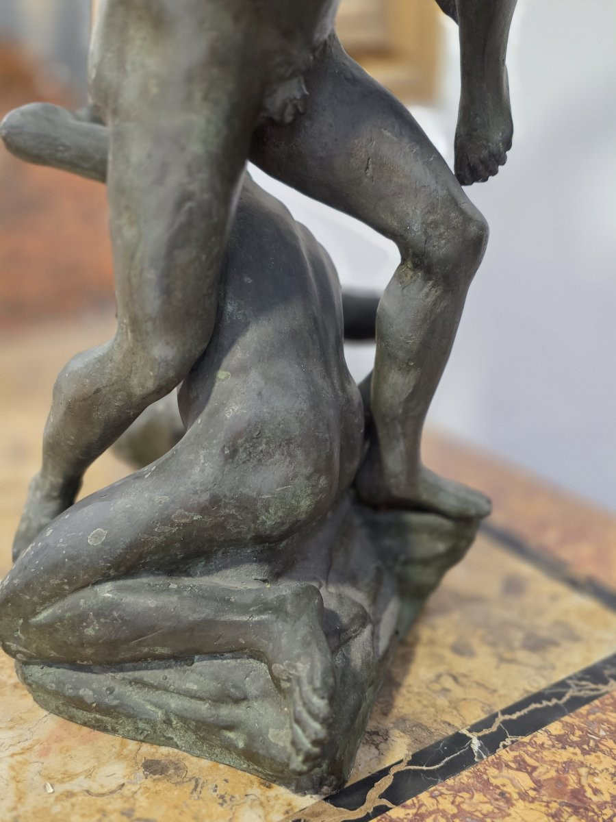 Large Bronze Sculpture Depicting: The Rape Of The Sabine Women By Giambologna - Italy 19th -photo-5