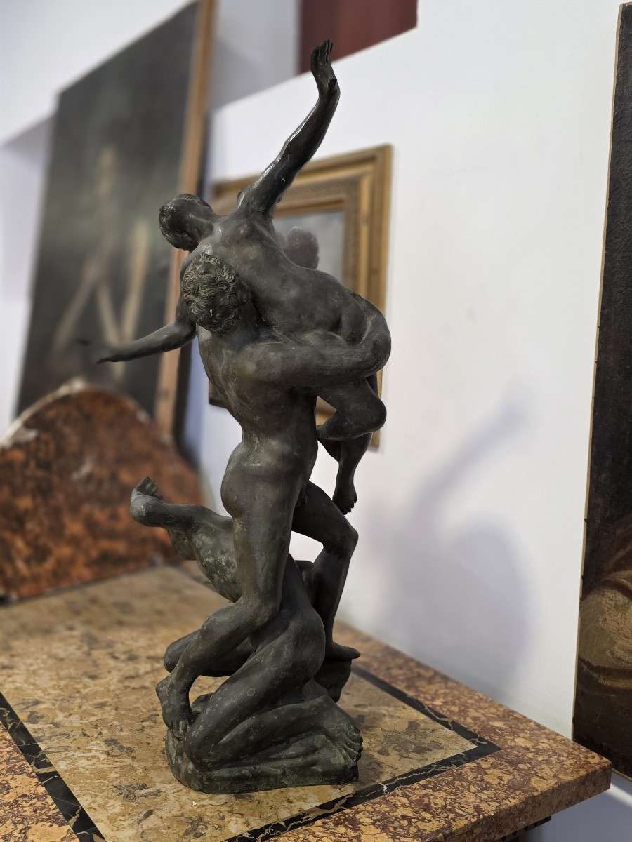 Large Bronze Sculpture Depicting: The Rape Of The Sabine Women By Giambologna - Italy 19th 