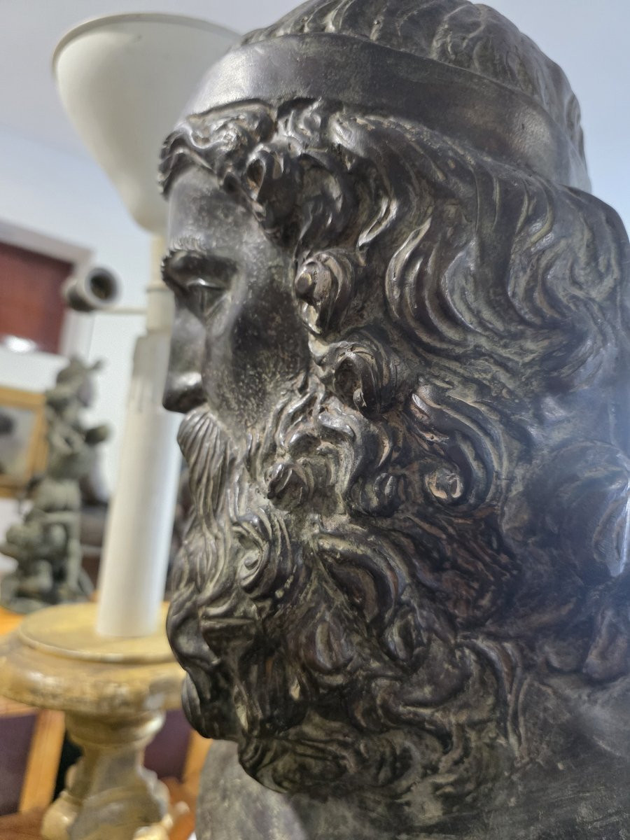 Chiurazzi - Buste grec en bronze-photo-5